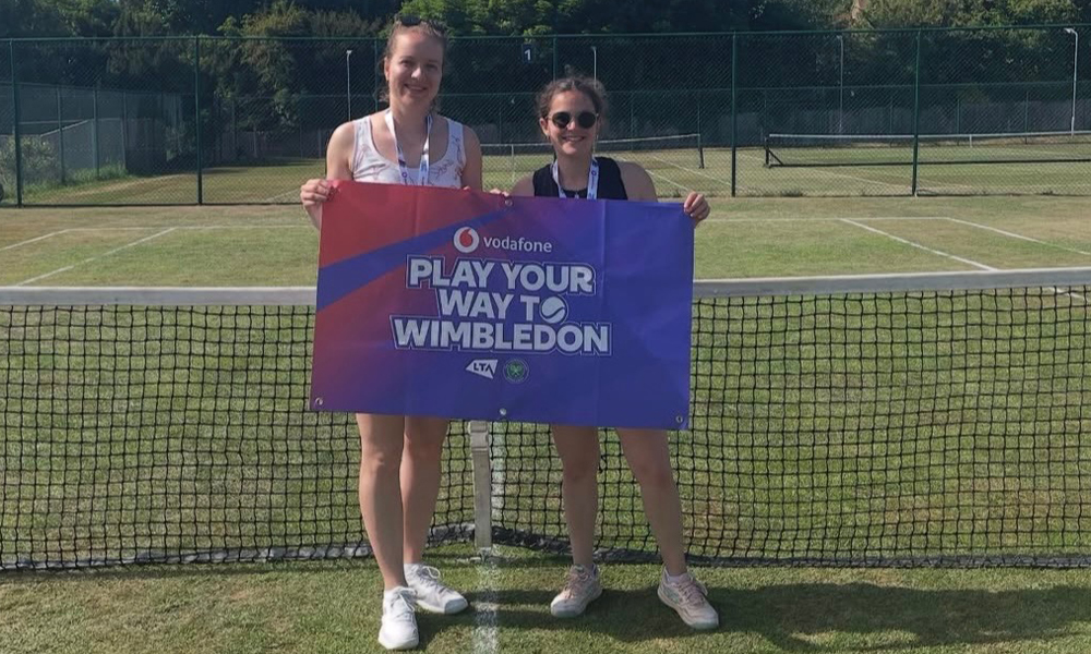 A győztes magyar-kolumbiai páros. Balról Nyirő Judit