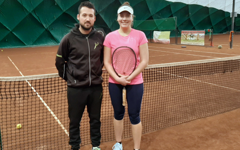 Matkó Réka és fóti edzője, Horváth Henrik 